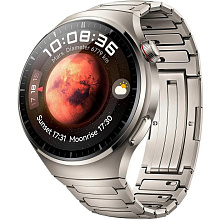 Huawei Watch 4 Pro GPS + Cellular (корпус - серебристый, ремешок - серебристый, IP6X) - 0