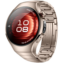Huawei Watch 5 GPS + Cellular 42mm (корпус - золотистый, ремешок - золотой браслет из стали) - 0