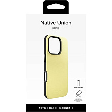 Чехол-накладка Native Union Active Case MagSafe для iPhone 16 Pro Max, полиуретан, лимонно-желтый - 2