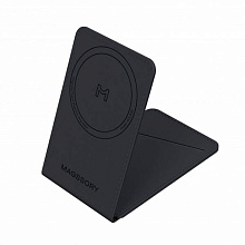 Чехол-бумажник Magssory Tripod Magnetic Vlog Wallet с функцией штатива, экокожа, черный - 3
