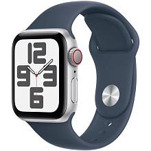 Apple Watch SE 2023 GPS  (корпус - серебристый, 40mm ремешок Sport Band штормовой синий, размер M/L) - 0