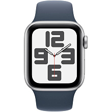 Apple Watch SE 2023 GPS  (корпус - серебристый, 40mm ремешок Sport Band штормовой синий, размер M/L) - 1