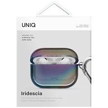 Чехол Uniq Iridescia (holographic) полночный, для AirPods Pro 2 - 2