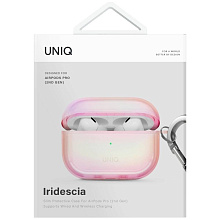 Чехол Uniq Iridescia (holographic) розовая призма, для AirPods Pro 2 - 2