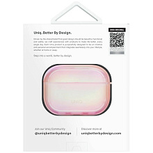 Чехол Uniq Iridescia (holographic) розовая призма, для AirPods Pro 2 - 3