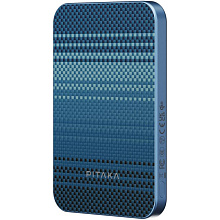 Внешний аккумулятор c БЗУ Pitaka Power Bank Qi2 5000 мАч, синий - 1