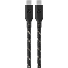 Кабель uBear Trend USB-C / USB-C, 60Вт  1,2м, черно-бежевый - 1