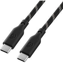 Кабель uBear Trend USB-C / USB-C, 60Вт  1,2м, черно-бежевый - 2