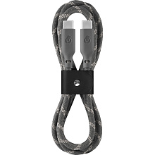 Кабель uBear Trend USB-C / USB-C, 60Вт  1,2м, серо-бежевый - 0