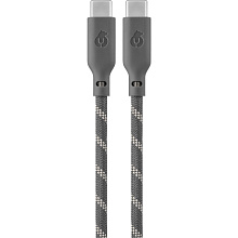 Кабель uBear Trend USB-C / USB-C, 60Вт  1,2м, серо-бежевый - 2