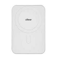 Внешний аккумулятор uBear Slide Magnetic Qi2 10000 мАч, белый - 0