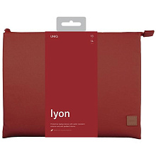 Чехол 14″ Uniq LYON RPET fabric Laptop sleeve (snug-fit), красный - 2