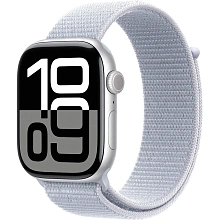Apple Watch Series 10  (корпус - серебристый, 42mm ремешок Sport Loop голубой, размер One Size) - 0
