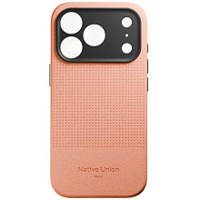 Чехол-накладка Native Union ACTIVE для iPhone 17 Pro Max, экокожа, персиковый - 0