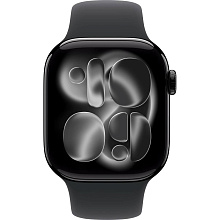 Apple Watch Series 11 GPS 42mm Jet Black Aluminium Case with Black Sport Band - M/L - 1