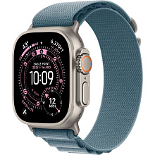 Apple Watch Ultra 3 GPS + Cellular 49mm (корпус - натуральный титан, ремешок Alpine Loop светло-голубой, размер L) - 0