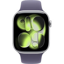 Apple Watch Series 11 GPS 46mm (корпус - серебристый, ремешок Sport Band фиолетовый, размер M/L) - 1