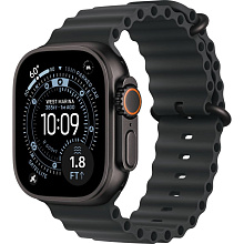 Apple Watch Ultra 3 GPS + Cellular 49mm (корпус - черный титан, браслет Ocean Band черный, размер One Size) - 0
