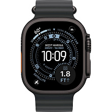 Apple Watch Ultra 3 GPS + Cellular 49mm (корпус - черный титан, браслет Ocean Band черный, размер One Size) - 1