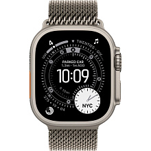Apple Watch Ultra 3 GPS + Cellular 49mm (корпус - натуральный титан, ремешок Milanese Loop натуральный титан, размер S) - 1