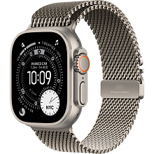 Apple Watch Ultra 3 GPS + Cellular 49mm Natural Titanium Case with Natural Titanium Milanese Loop - Large - 0
