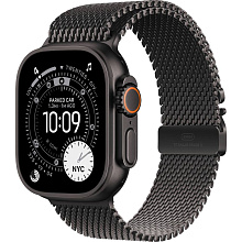 Apple Watch Ultra 3 GPS + Cellular 49mm (корпус - черный титан, ремешок Milanese Loop черный, размер L) - 0