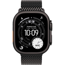 Apple Watch Ultra 3 GPS + Cellular 49mm (корпус - черный титан, ремешок Milanese Loop черный, размер L) - 1