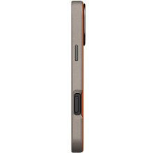 Чехол-накладка Uniq Lyden DS для iPhone 17 Pro, экокожа, оранжевый/серый - 3
