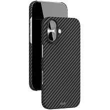 Чехол-накладка VLP Kevlar Case для iPhone 17, кевлар, черный - 1