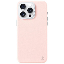 Чехол-накладка PYNANA Starry для iPhone 16 Pro Max, экокожа, розовый - 0