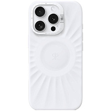 Чехол-накладка PYNANA Starlight для iPhone 16 Pro, экокожа, белый - 0