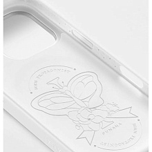 Чехол-накладка PYNANA Starlight для iPhone 16 Pro, экокожа, белый - 3