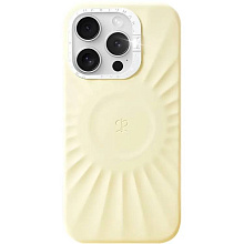 Чехол-накладка PYNANA Starlight для iPhone 16 Pro Max, экокожа, желтый - 0