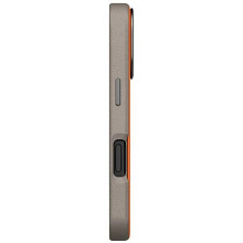 Чехол-накладка Uniq Lyden DS для iPhone 17 Pro Max, экокожа, оранжевый/серый - 3