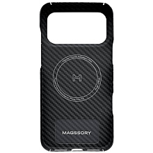 Чехол-накладка Magssory Aramid Frame для iPhone 17 Pro Max, кевлар, черный - 1