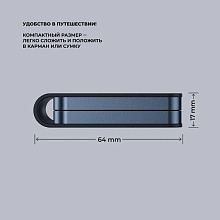 Зарядное устройство беспроводное Deppa MagSafe Mini Fold Travel QI, 2 в 1, 15Вт, черный - 2