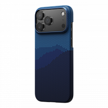 Чехол-накладка Pitaka Ultra-Slim для iPhone 17 Pro Max, кевлар, синий горизонт - 1