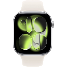 Apple Watch Series 11 GPS 46mm (корпус - серебристый, ремешок Sport Band сияющая звезда, размер M/L) - 1