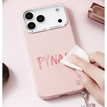 Чехол-накладка PYNANA Starry Series Swarovski для iPhone 17 Pro Max, полиуретан/экокожа, розовый - 2