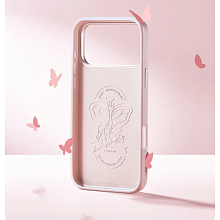 Чехол-накладка PYNANA Starry Series Swarovski для iPhone 17 Pro Max, полиуретан/экокожа, розовый - 3