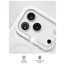 Чехол-накладка PYNANA Starlight Series для iPhone 17 Pro Max, экокожа, белый - 1