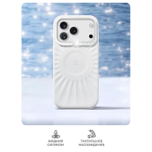 Чехол-накладка PYNANA Starlight Series для iPhone 17 Pro Max, экокожа, белый - 2