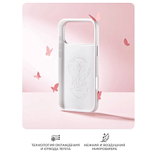 Чехол-накладка PYNANA Starlight Series для iPhone 17 Pro Max, экокожа, белый - 3