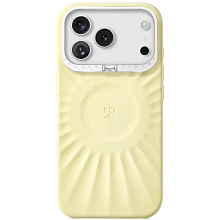Чехол-накладка PYNANA Starlight Series для iPhone 17 Pro Max, экокожа, желтый - 0