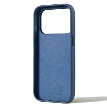 Чехол-накладка Mujjo Leather для iPhone 17 Pro, кожа, синий - 2