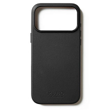 Чехол-накладка Mujjo Leather для iPhone 17 Pro Max, кожа, черный - 0