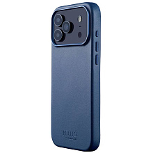 Чехол-накладка Mujjo Leather для iPhone 17 Pro Max, кожа, синий - 1