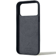 Чехол-накладка Mujjo Leather для iPhone 17 Pro Max, кожа, серый - 1