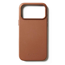 Чехол-накладка Mujjo Leather для iPhone 17 Pro Max, кожа, коричневый - 0