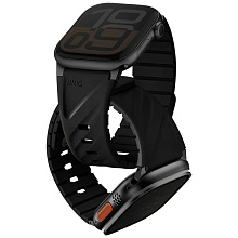 Ремешок Uniq FLUO для Apple Watch 40/41/42/44/45/46/49mm, силикон, черный - 1